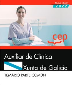 Auxiliar de Clínica. Xunta de Galicia. Temario Parte común