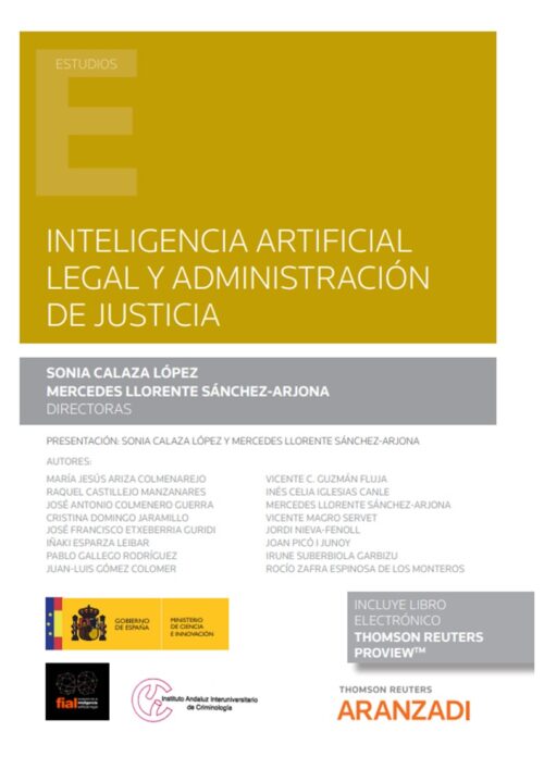 Inteligencia artificial legal y administración de justicia (Papel + e-book)